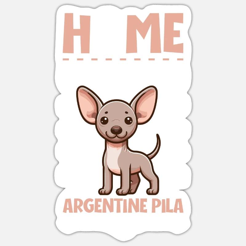 Accueil - Pila argentin - Sticker taille S (10 x 10 cm) - blanc mat