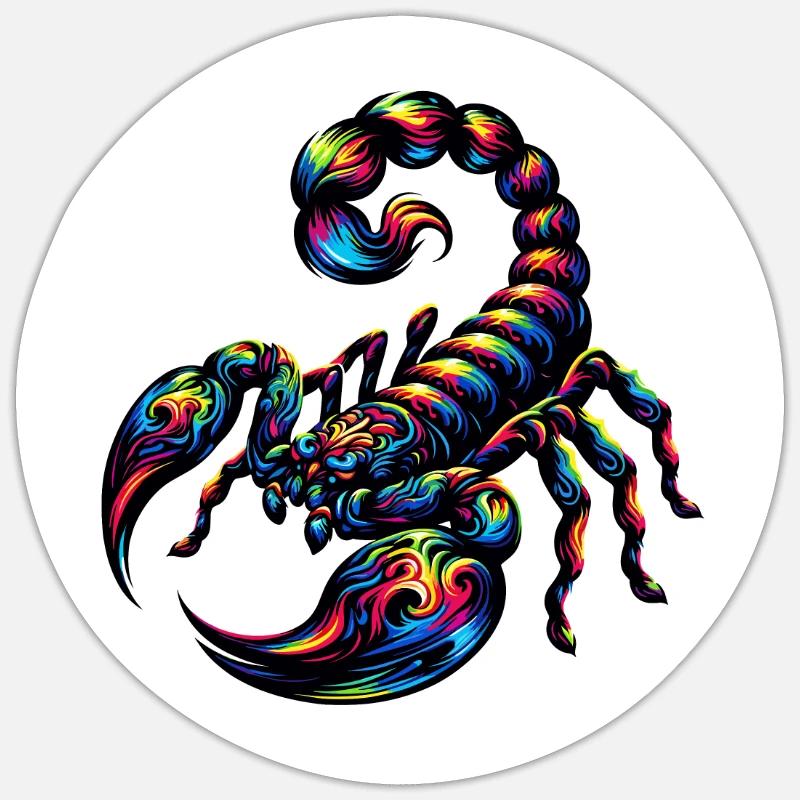 Scorpion - Sticker taille S (10 x 10 cm) - blanc mat