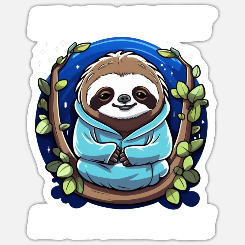 Sloth Sticker size S (10 x 10 cm)