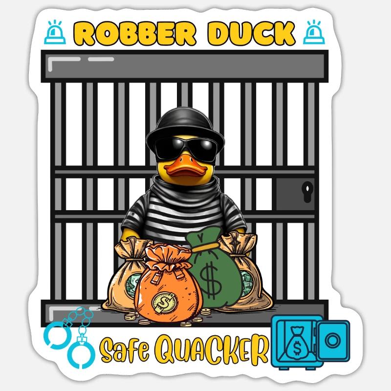 ROBBER DUCK Sticker size S (10 x 10 cm)