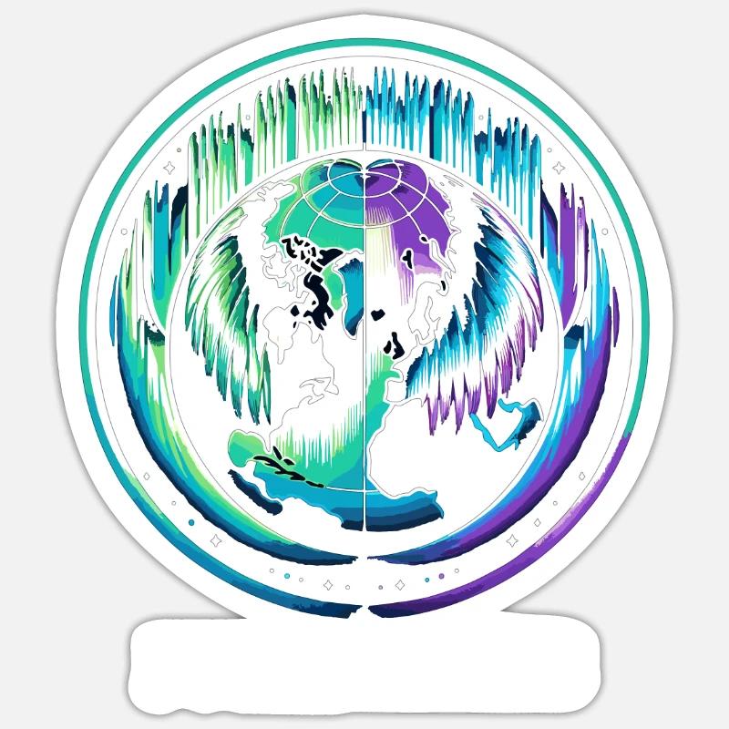 Aurora Aurora Tracker Alaska Wilderness Sticker size S (10 x 10 cm)