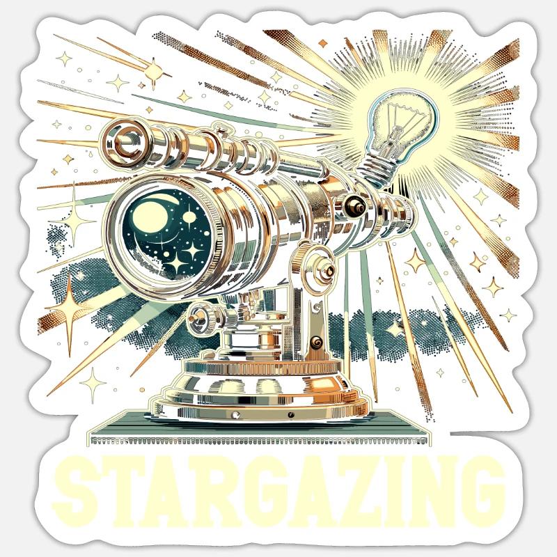 Astrophotographie Astronomie Caméra spatiale - Sticker taille S (10 x 10 cm) - blanc mat