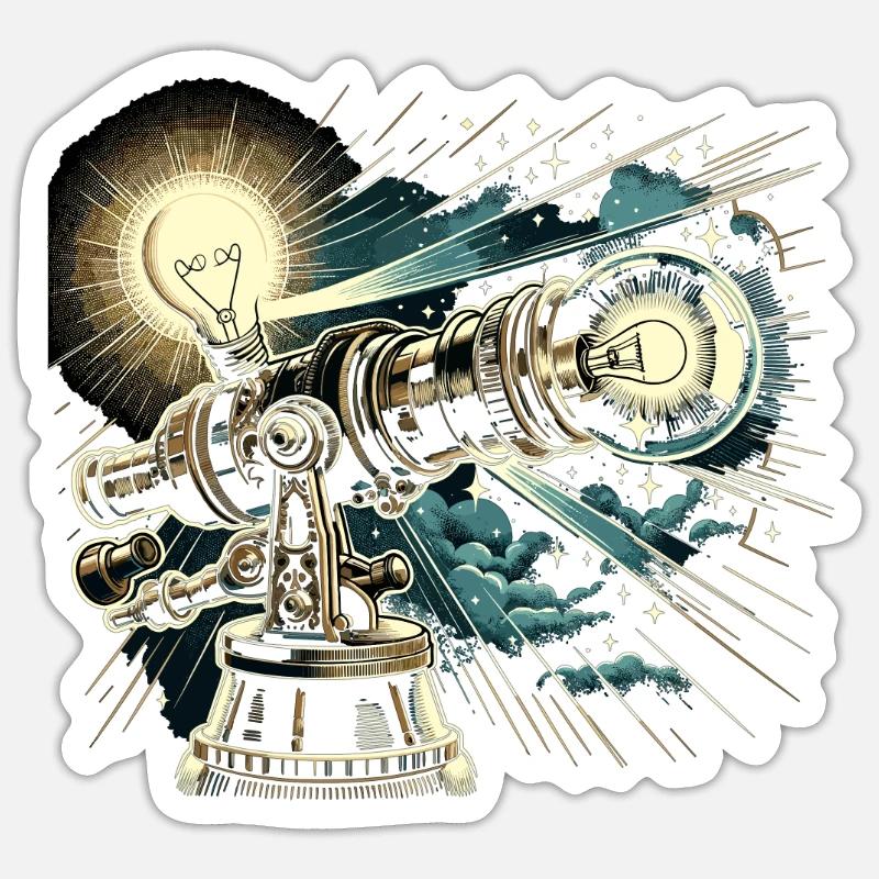 Astrophotographie Astronomie Caméra spatiale - Sticker taille S (10 x 10 cm) - blanc mat