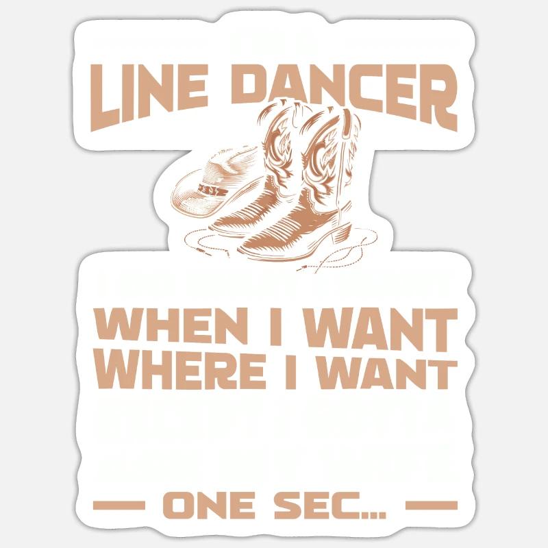 Line Dancing - Sticker size S (10 x 10 cm) - white matte