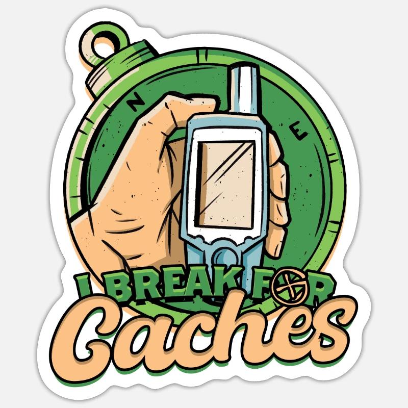 Géocache - Sticker taille S (10 x 10 cm) - blanc mat