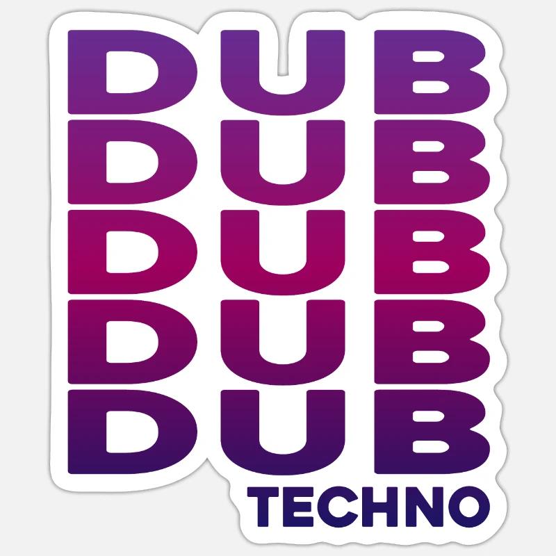 Dub Techno - Sticker size S (10 x 10 cm) - white matte