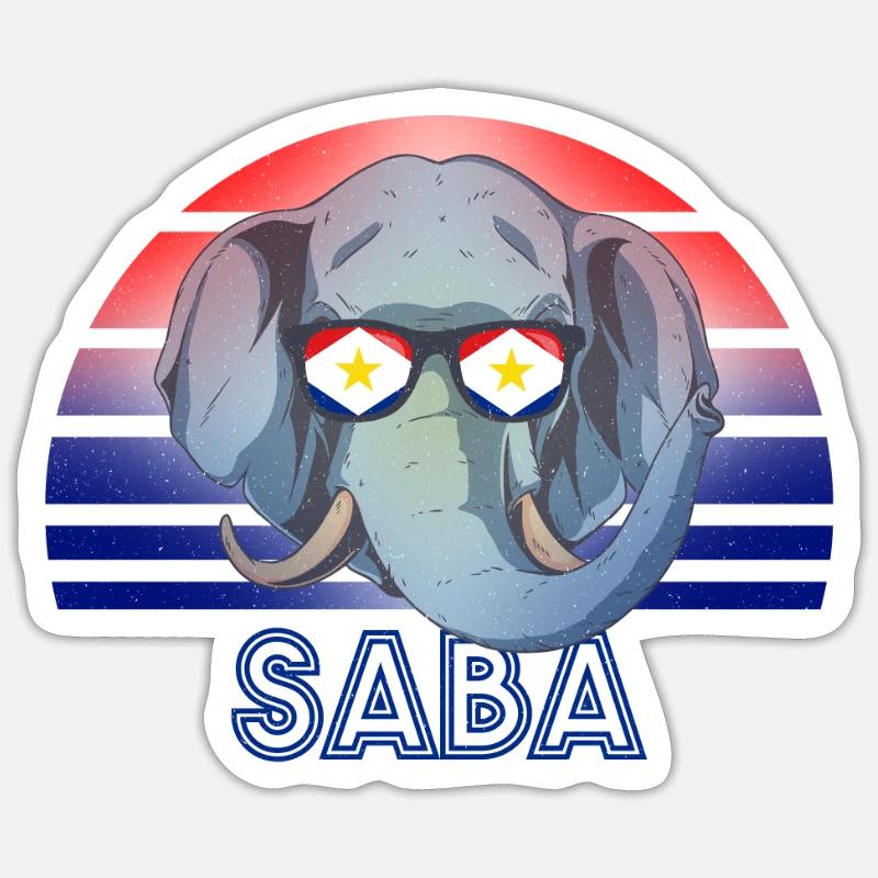 Saba - Sticker size S (10 x 10 cm) - white matte