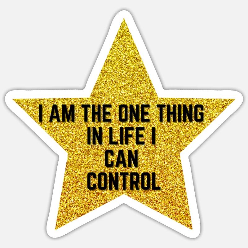 Hamilton Gold Star Ich bin das Eine Ding - Sticker Größe S (10 x 10 cm) - Mattweiß
