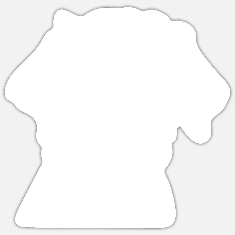 Dalmate - Sticker taille S (10 x 10 cm) - blanc mat