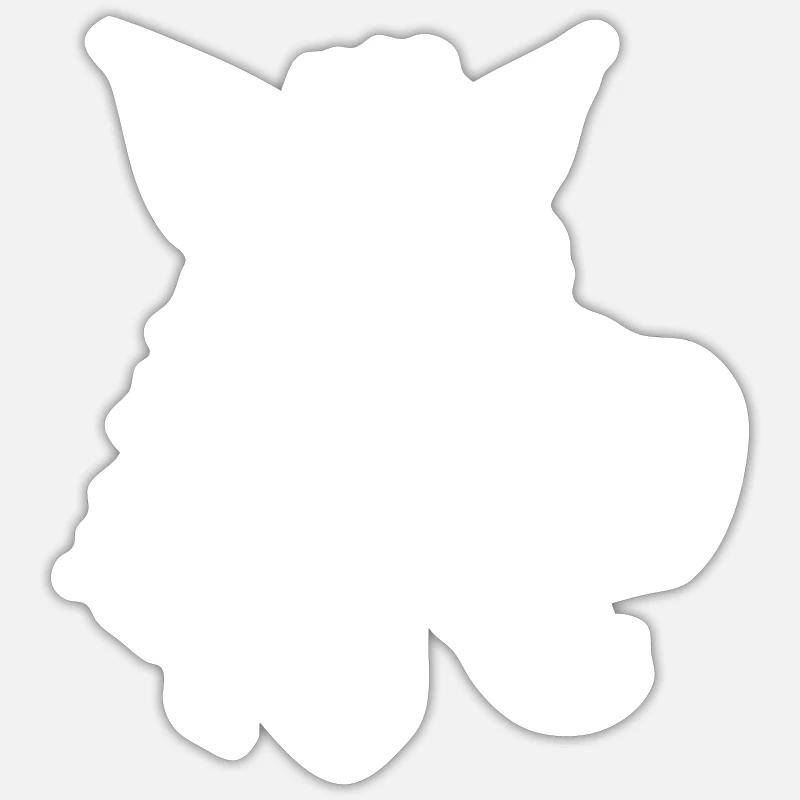 Zebra - Sticker size S (10 x 10 cm) - white matte