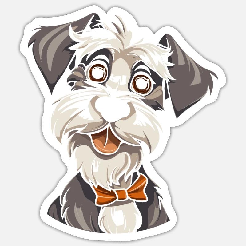 Schnauzer - Sticker size S (10 x 10 cm) - white matte