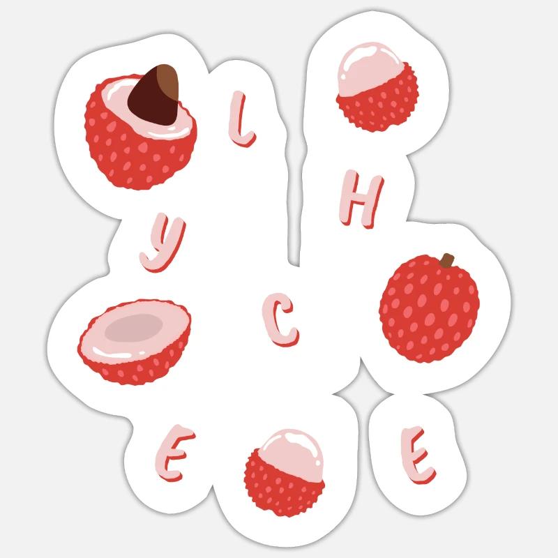 Lychee Lychee Exotic Fruit - Sticker size S (10 x 10 cm) - white matte