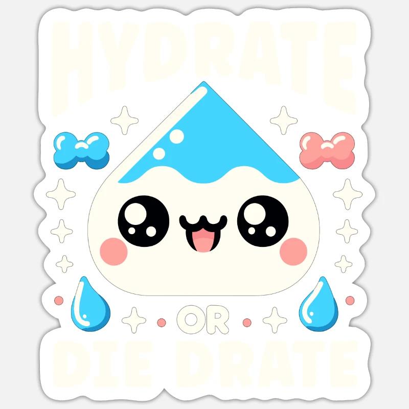 Hydration Drink Water Stay Hydrated Hydration Sticker Größe S (10 x 10 cm)