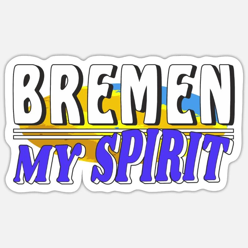 BRÊME MON - Sticker taille S (10 x 10 cm) - blanc mat
