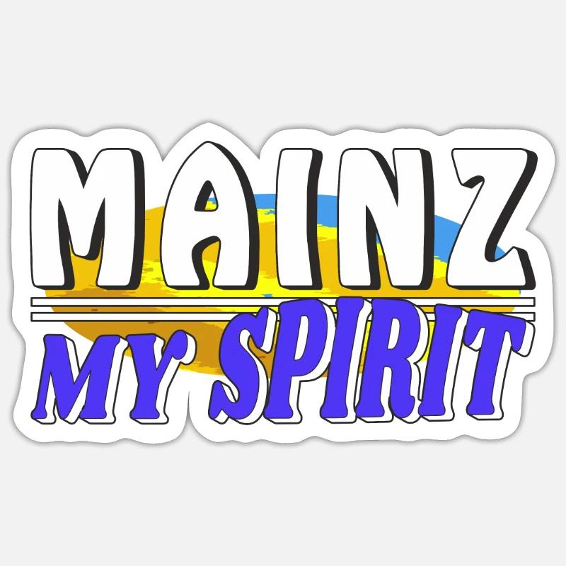 MAYENCE MON - Sticker taille S (10 x 10 cm) - blanc mat