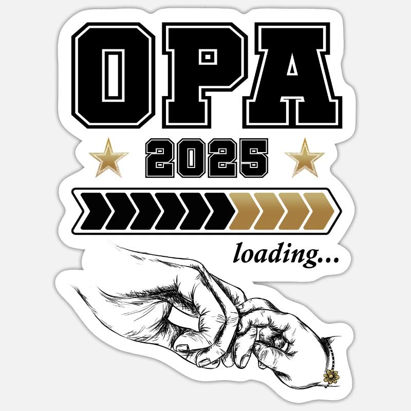 Opa 2025 Loading - Sticker Größe S (10 x 10 cm) - Mattweiß
