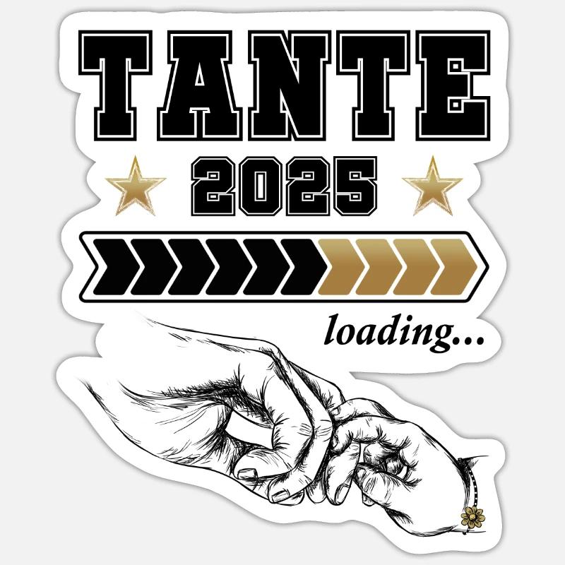 Aunt Loading 2025 - Sticker size S (10 x 10 cm) - white matte
