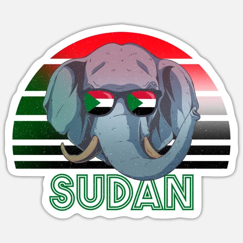 Soudan - Sticker taille S (10 x 10 cm) - blanc mat