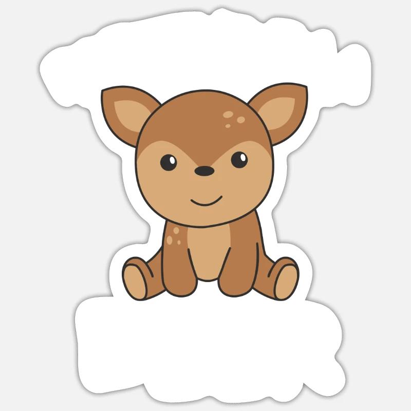 Stell dir vor ich bin ein Reh Halloween Sticker Größe S (10 x 10 cm)