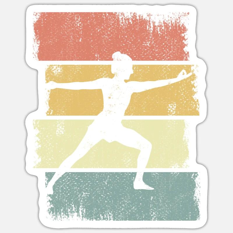 Yogini Sketch - Sticker size S (10 x 10 cm) - white matte