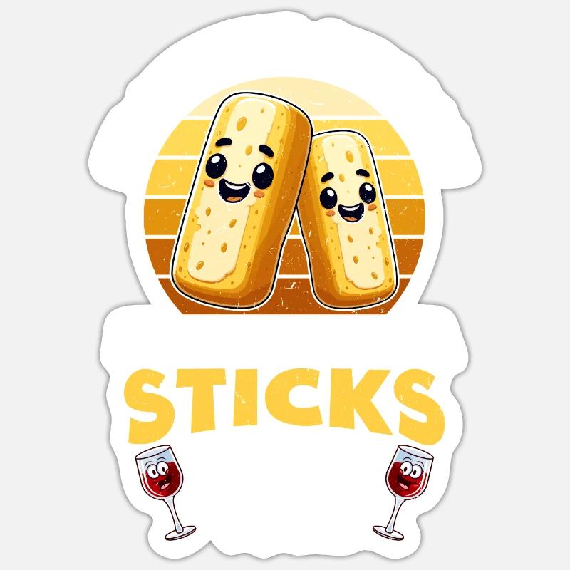 Mozzarella Sticks Cheese Sticker size S (10 x 10 cm)