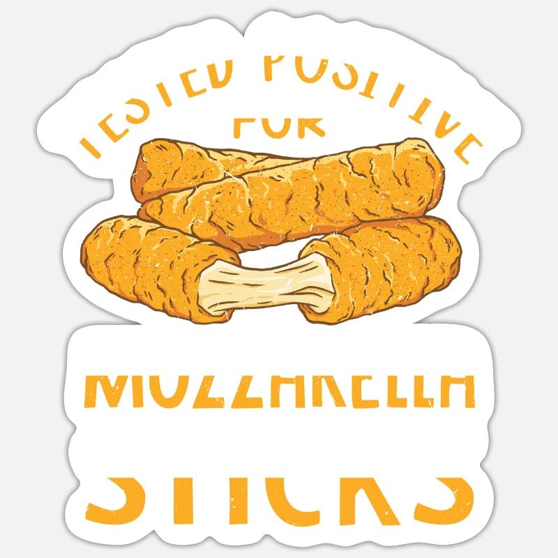 Mozzarella Sticks Cheese - Sticker size S (10 x 10 cm) - white matte