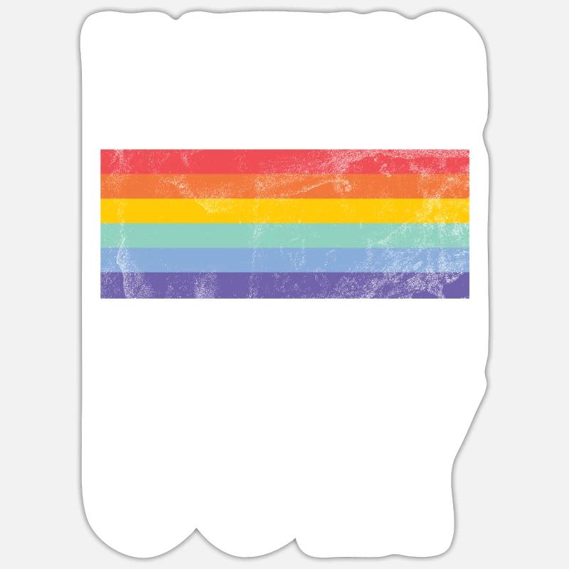 Cadeaux gays - Sticker taille S (10 x 10 cm) - blanc mat