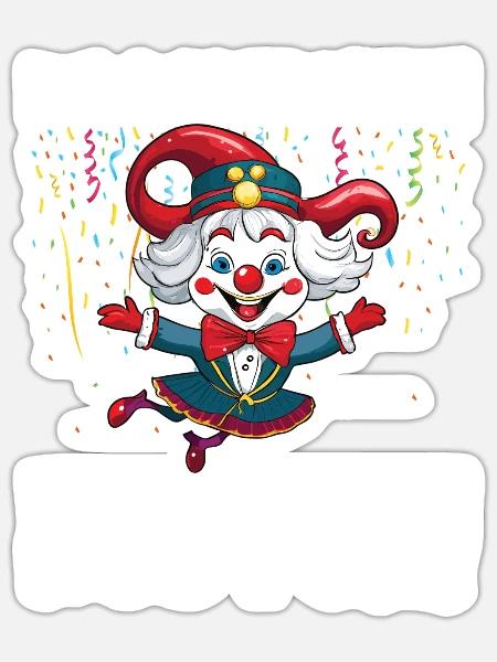 Karneval Kostüm Fasching Fastnacht - Sticker Größe S (10 x 10 cm) - Mattweiß