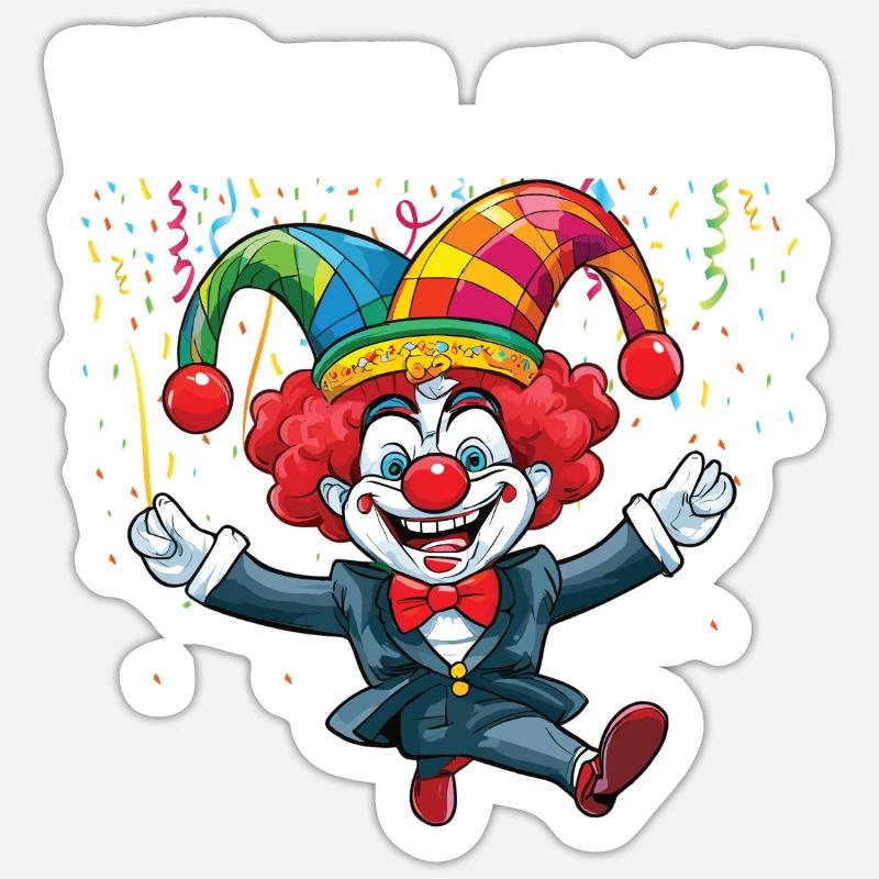Costume de carnaval Carnaval Carnaval - Sticker taille S (10 x 10 cm) - blanc mat