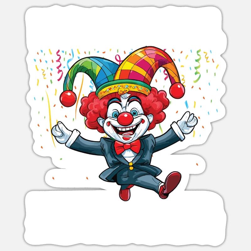 Costume de carnaval Carnaval Carnaval - Sticker taille S (10 x 10 cm) - blanc mat