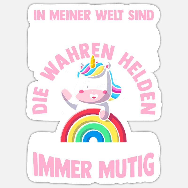 Licorne - Sticker taille S (10 x 10 cm) - blanc mat