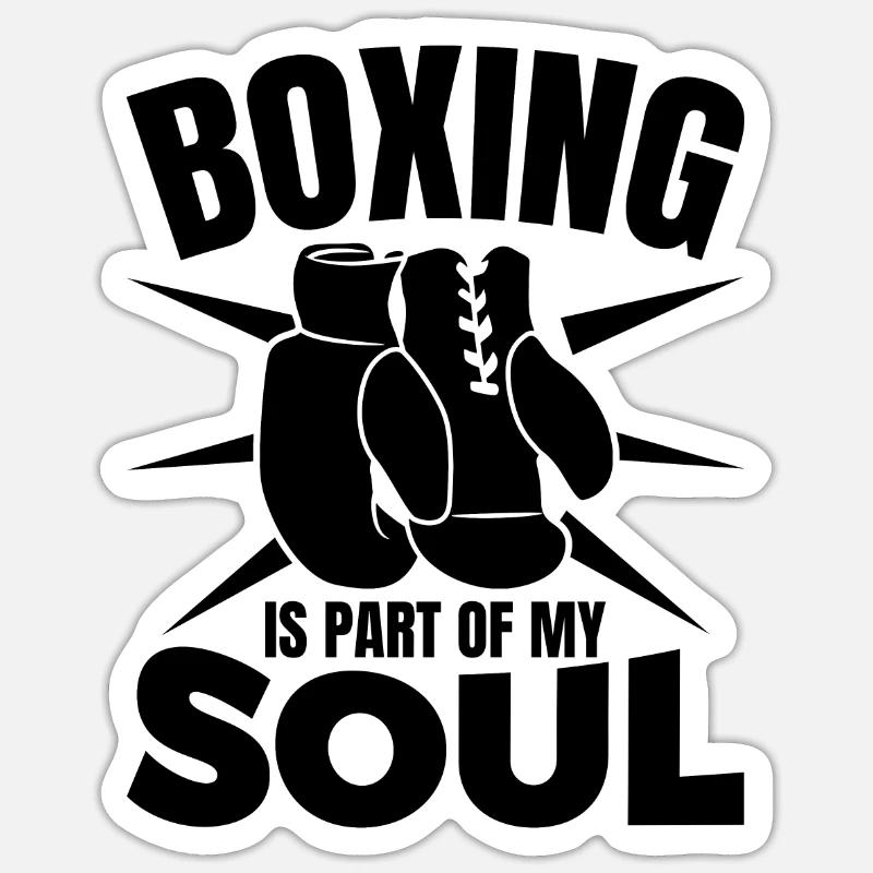 Motivation des boxeurs - Sticker taille S (10 x 10 cm) - blanc mat