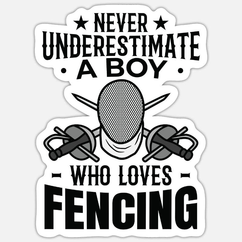 Fechtjunge Sticker Größe S (10 x 10 cm)