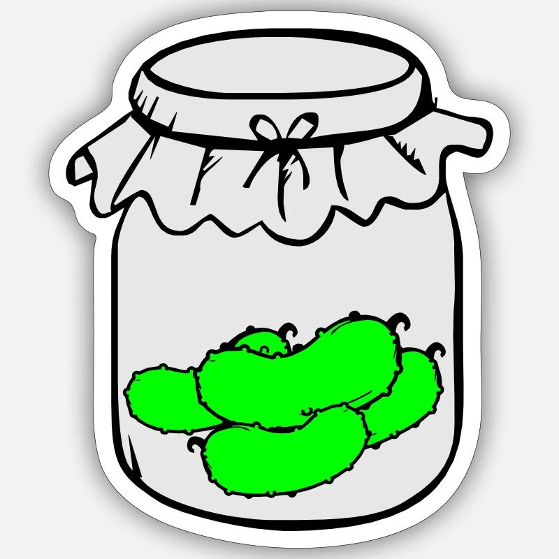 Pickle jar Sticker size S (10 x 10 cm)