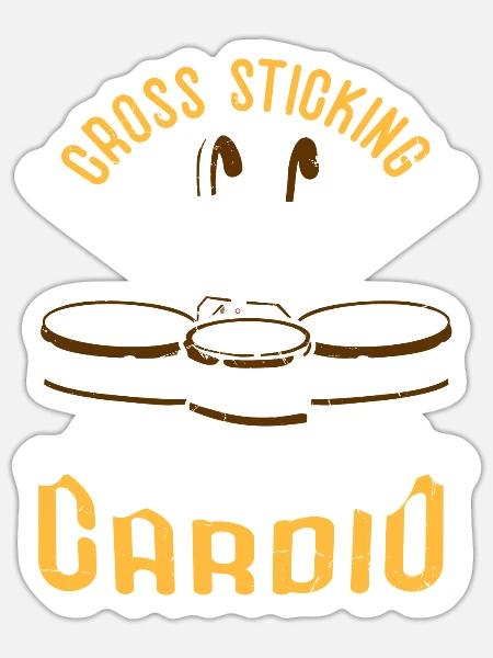 Tenor Schlagzeug Trommel | Musikband Schlagzeuger - Sticker Größe S (10 x 10 cm) - Mattweiß