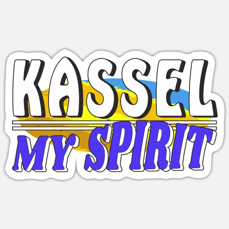 KASSEL MON - Sticker taille S (10 x 10 cm) - blanc mat