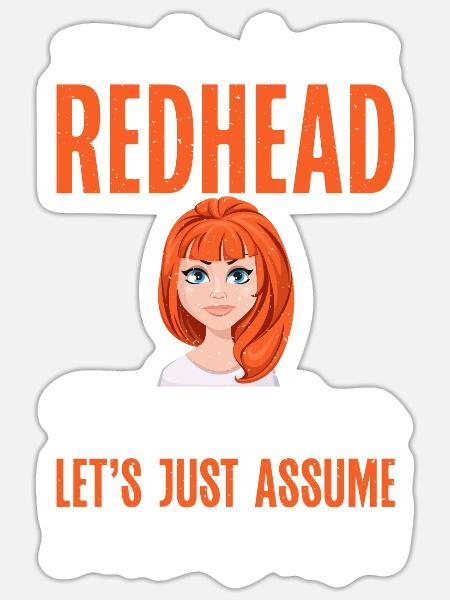 Redhead Gifts - Sticker Größe S (10 x 10 cm) - Mattweiß