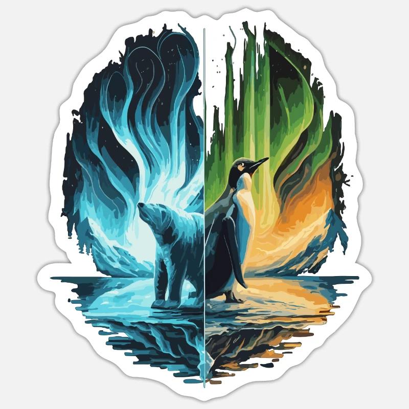 Aurora Aurora Tracker Alaska Wilderness Sticker size S (10 x 10 cm)