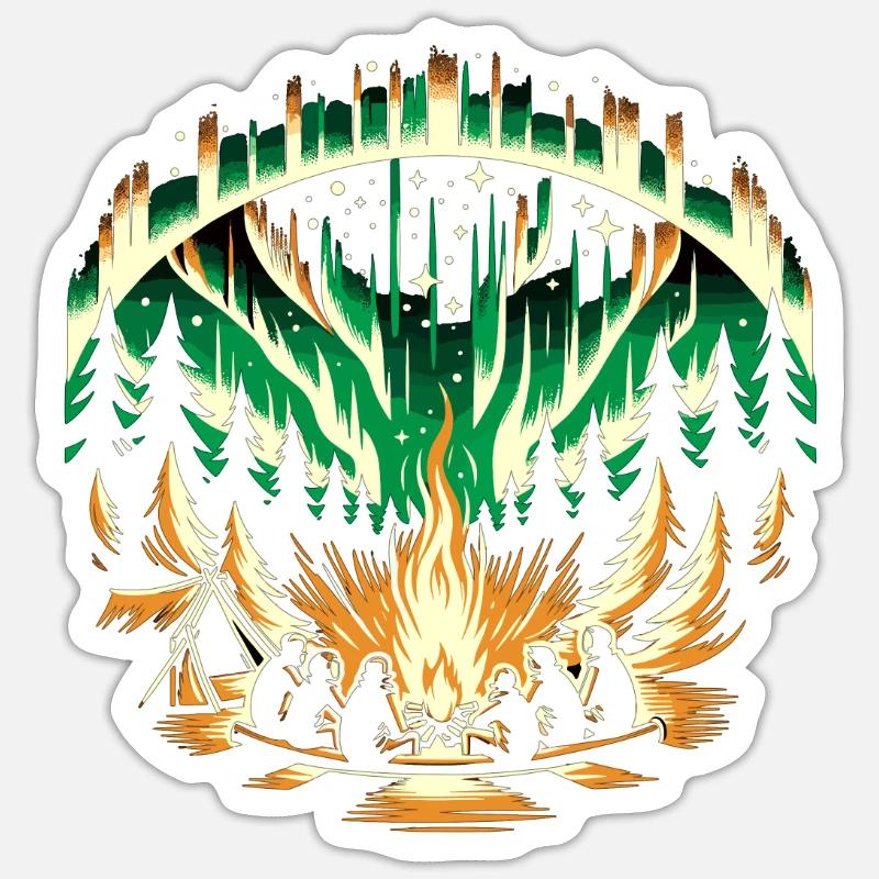 Aurora Aurora Tracker Alaska Wilderness Sticker size S (10 x 10 cm)