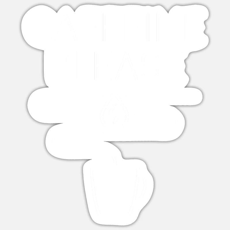 CaféineS'il vous plaît - Sticker taille S (10 x 10 cm) - blanc mat