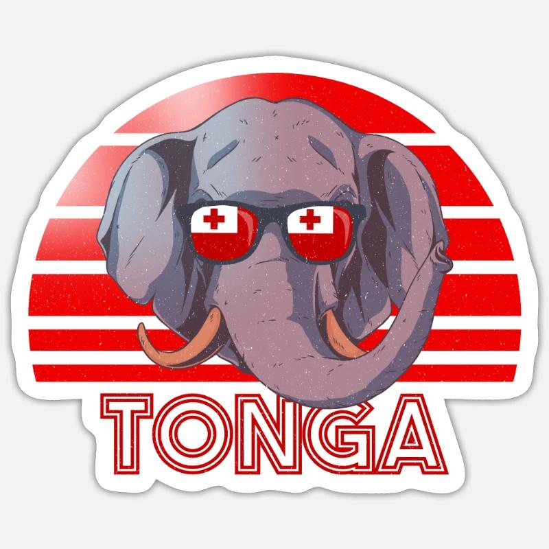 Tonga - Sticker size S (10 x 10 cm) - white matte