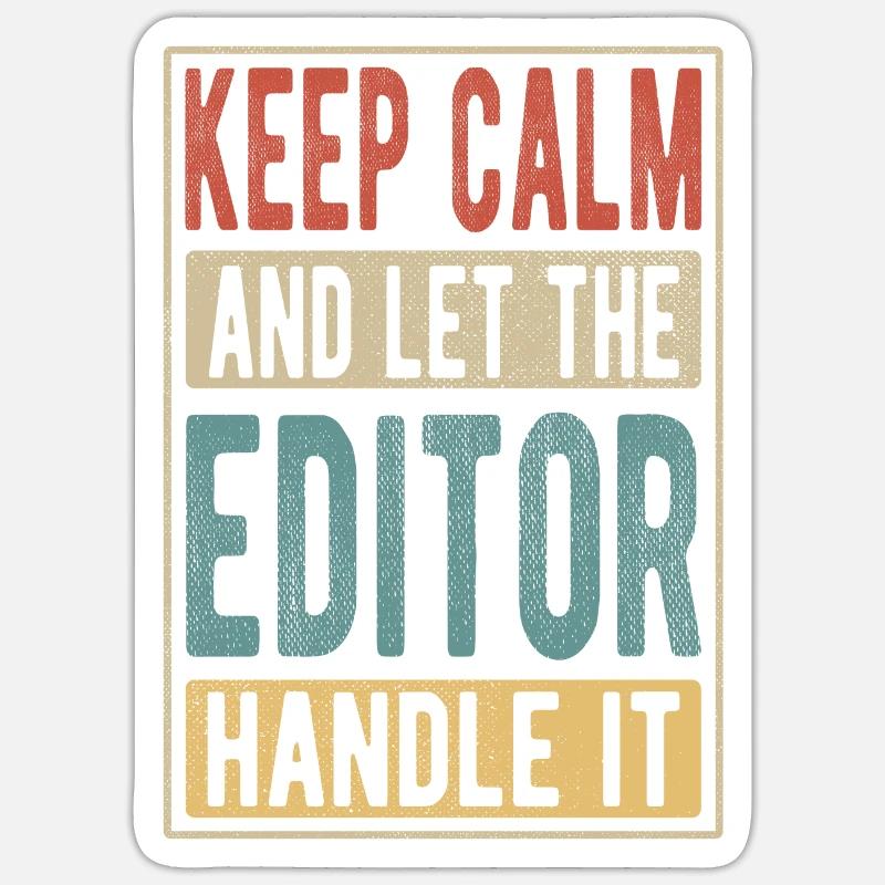 Editor Retro Geschenk Sticker Größe S (10 x 10 cm)