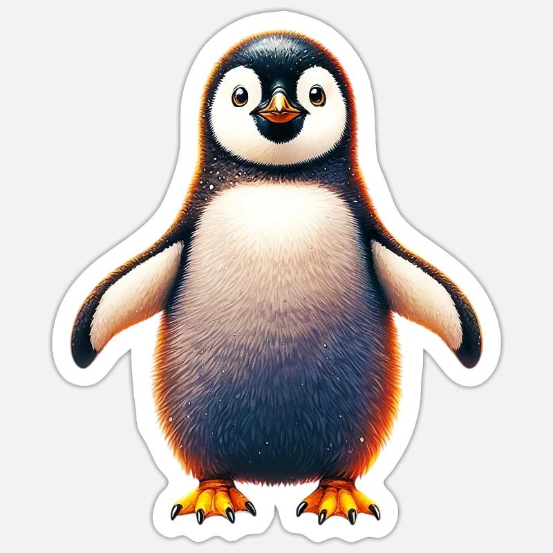 Penguin - Sticker size S (10 x 10 cm) - white matte