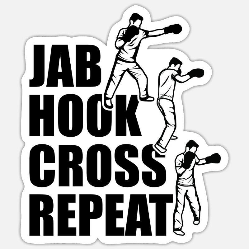 Boxing techniques Sticker size S (10 x 10 cm)