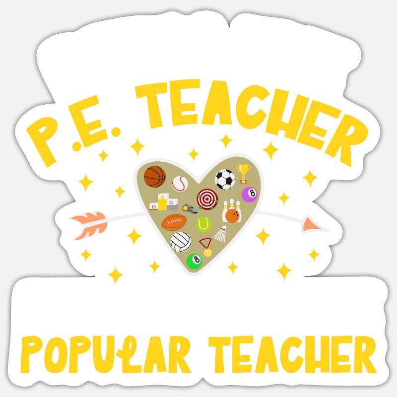 Professeur d’éducation physique Professeur d’éducation physique Sticker taille S (10 x 10 cm)