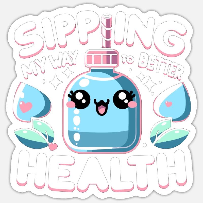 Hydration Drink Water Stay Hydrated Hydration Sticker Größe S (10 x 10 cm)