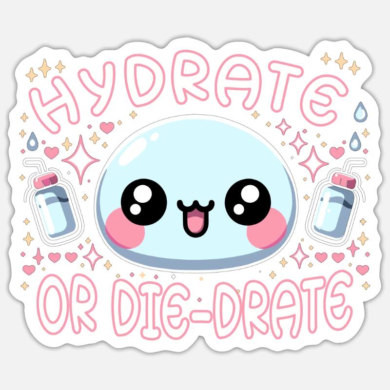 Hydration Drink Water Stay Hydrated Hydration Sticker Größe S (10 x 10 cm)