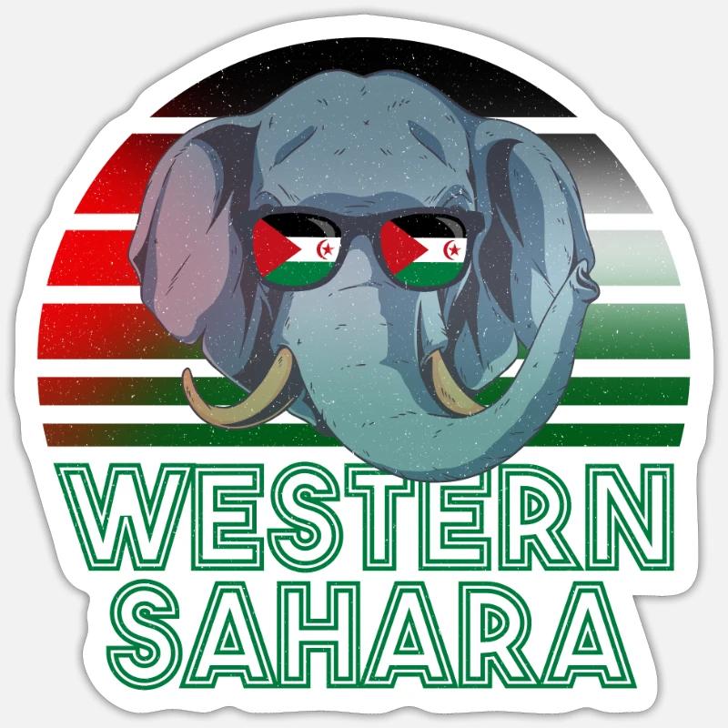 Westsahara - Sticker Größe S (10 x 10 cm) - Mattweiß