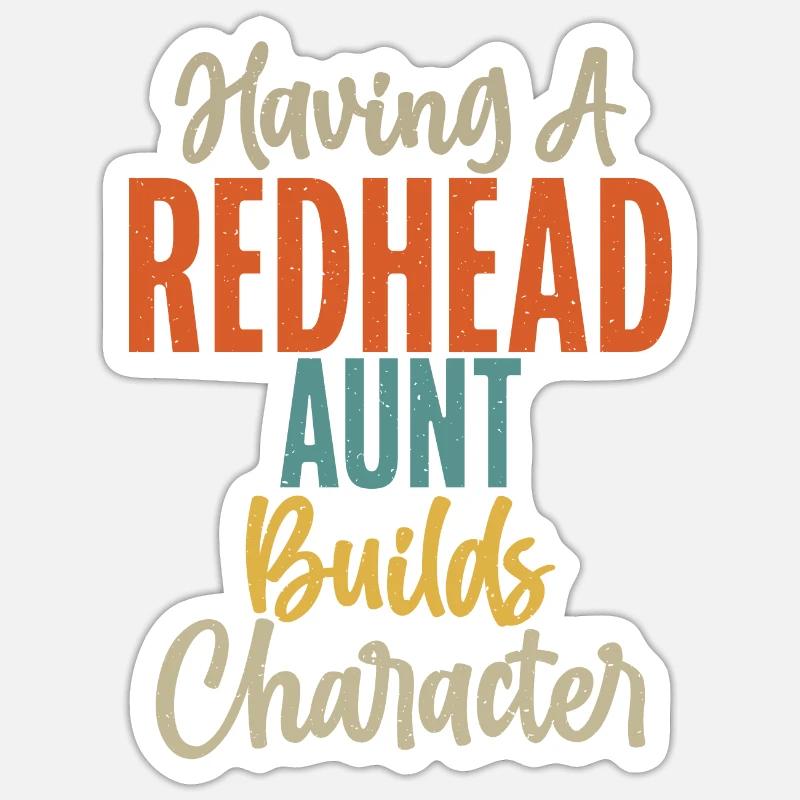 Cadeaux roux - Sticker taille S (10 x 10 cm) - blanc mat