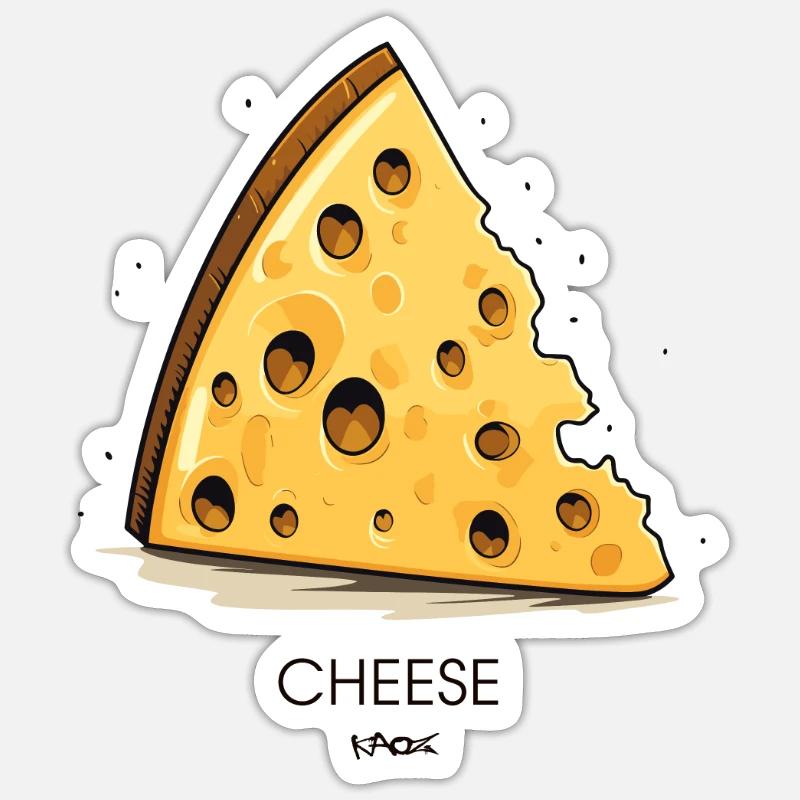 Fromage simple Sticker taille S (10 x 10 cm)